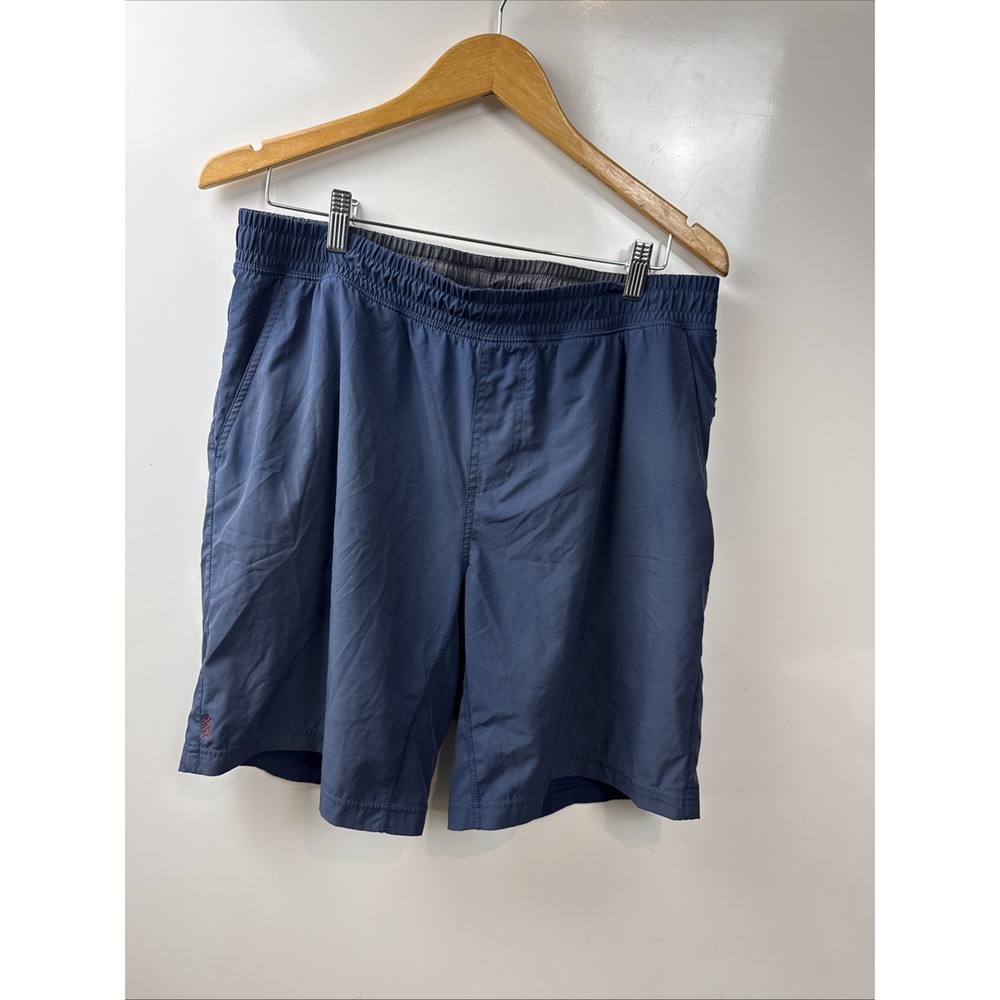 Rhone Shorts Mens XL Blue Athletic Running Gym Elastic Waist Quick Dry 9" Inseam